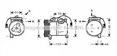 AVA QUALITY COOLING dnk004 -  Компрессор, кондиционер